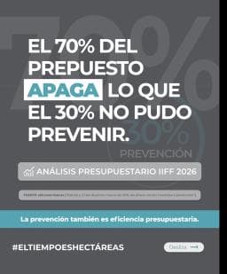 Pieza gráfica 1 de la campaña de Osprean sobre el equilibrio presupuestario entre prevención y extinción