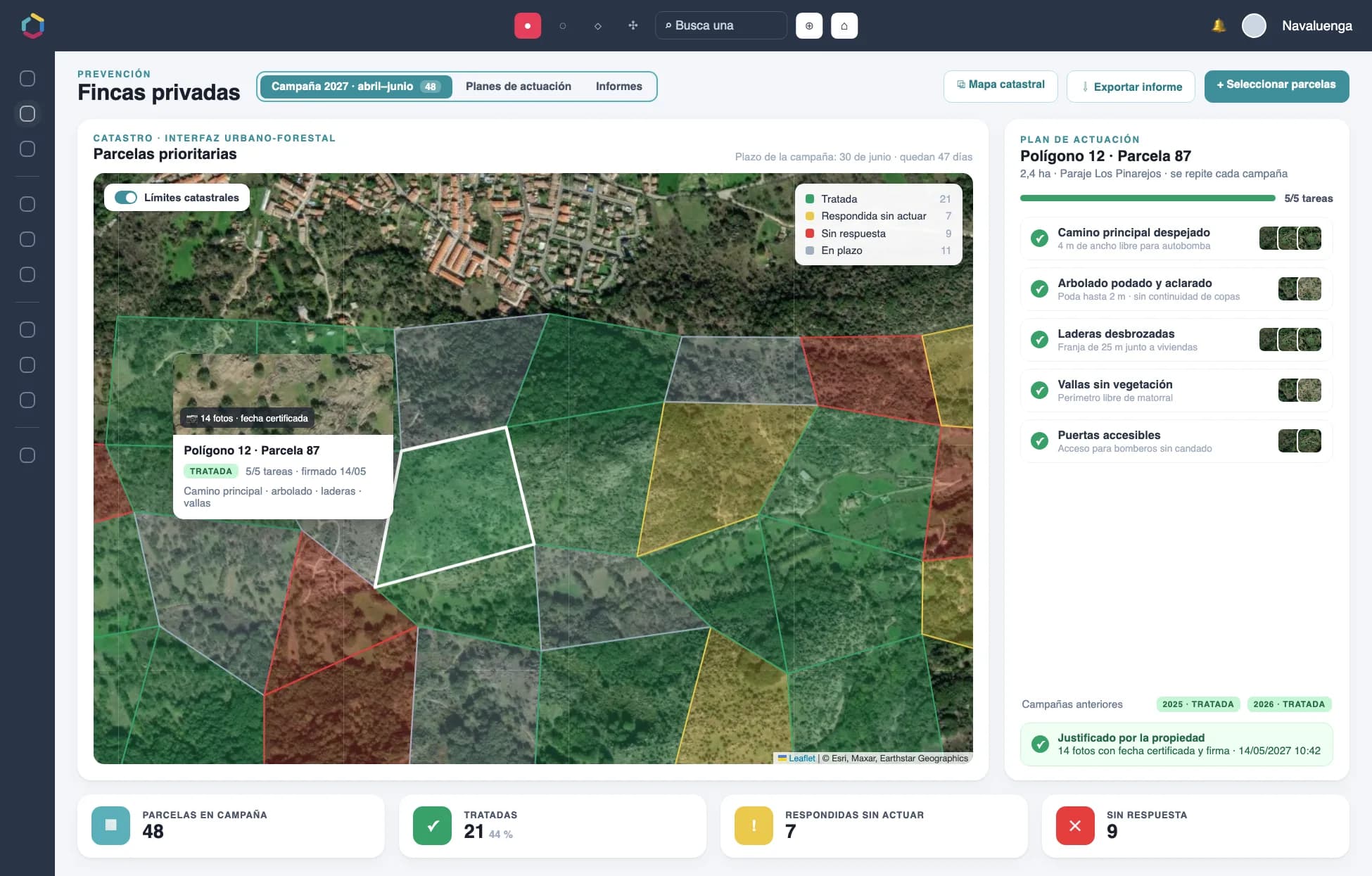Screenshot · Plot map and owner tasks