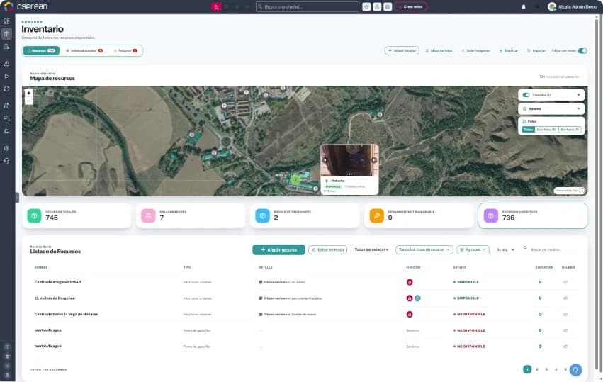 Capture d'écran · Inventaire des ressources